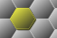 clicky screenshot: a plain hexagonal grid with a yellow tile