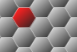 clicky 2 screenshot: a plain hexagonal grid with a red tile